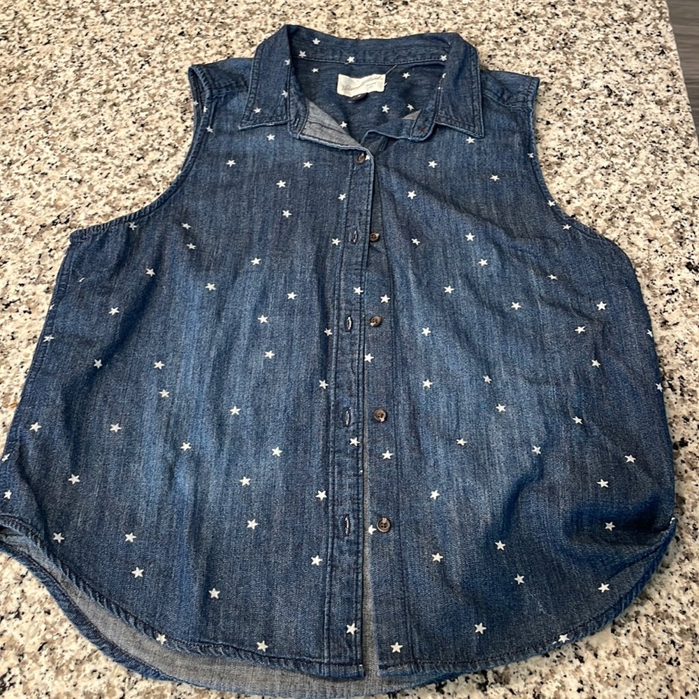 Star Denim Tank Top